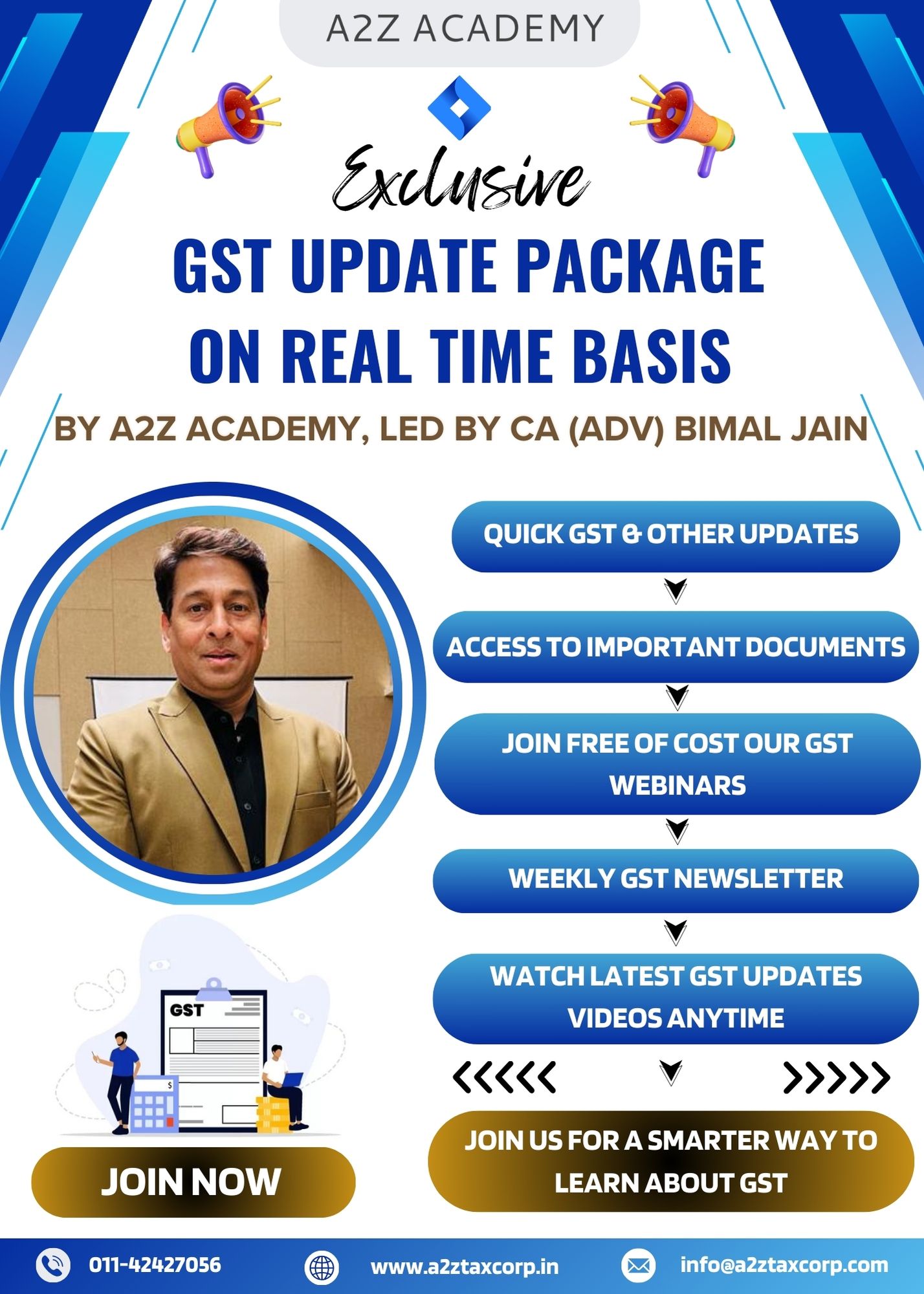 🚀 Exclusive GST Update Package on Real time basis, by A2Z Academy, led ...